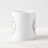 Rundung des Langschrift-Skripts Monogram Jumbo-Tasse (Vorderseite)