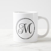 Rundung des Langschrift-Skripts Monogram Jumbo-Tasse (Rechts)