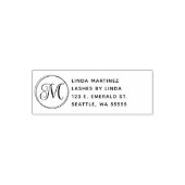 Rundung des Langschrift-Skripts Monogram Permastempel (Design)
