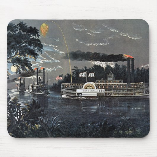 Rundung einer Biegung auf dem MississippiSteamboat Mousepad (Vorne)