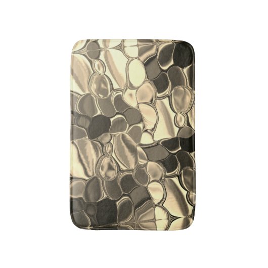 Rundungen in Bronze oder Beige, glänzend Badematte (Vorderseite Vertikal)