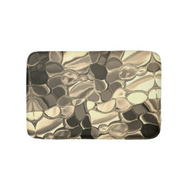 Rundungen in Bronze oder Beige, glänzend Badematte