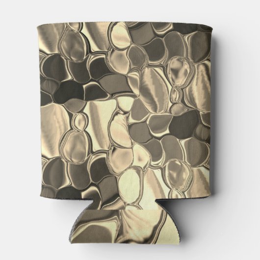 Rundungen in Bronze oder Beige, glänzend Dosenkühler (Rückseite)