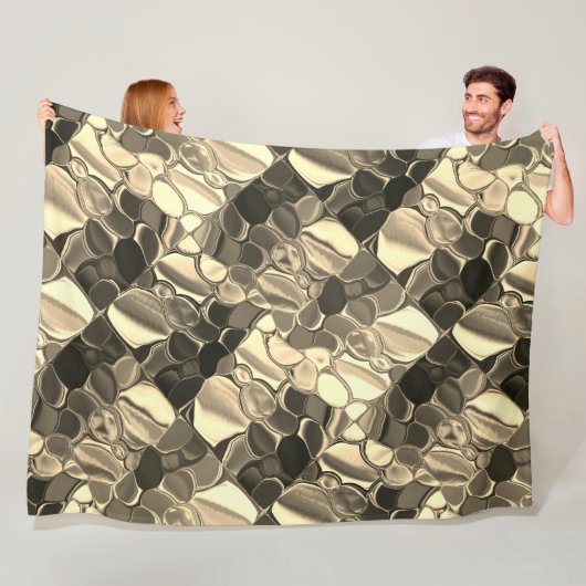 Rundungen in Bronze oder Beige, glänzend Fleecedecke (Beispiel)