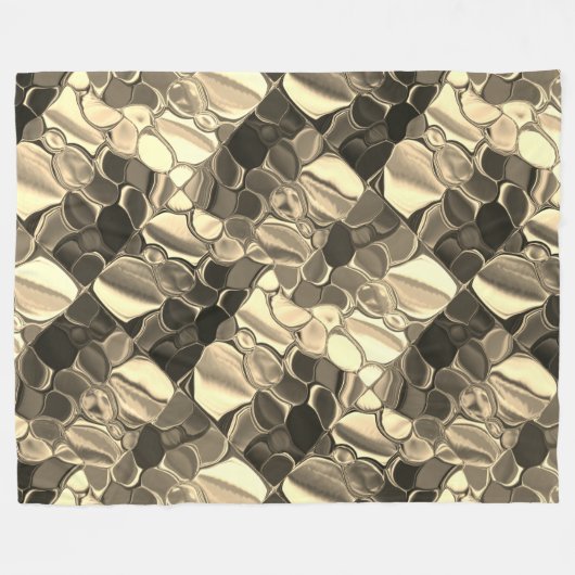 Rundungen in Bronze oder Beige, glänzend Fleecedecke (Vorderseite (Horizontal))