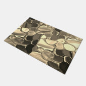 Rundungen in Bronze oder Beige, glänzend Fußmatte (Schrägansicht)