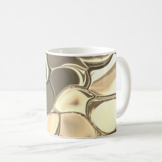 Rundungen in Bronze oder Beige, glänzend Kaffeetasse
