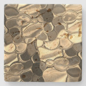 Rundungen in Bronze oder Beige, glänzend Steinuntersetzer (Vorderseite)