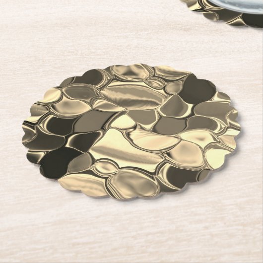 Rundungen in Bronze oder Beige, glänzend Untersetzer (angewinkelt)