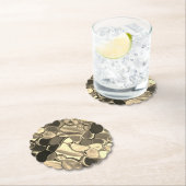 Rundungen in Bronze oder Beige, glänzend Untersetzer (Vor Ort)