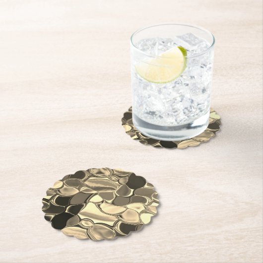 Rundungen in Bronze oder Beige, glänzend Untersetzer (Vor Ort)