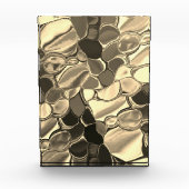Rundungen in Bronzefarben, glänzendes helles Gold? Fotoblock (Vorderseite)