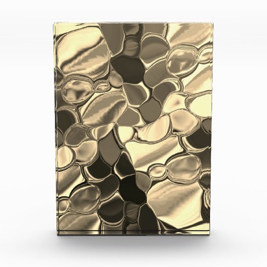 Rundungen in Bronzefarben, glänzendes helles Gold? Fotoblock (Vorderseite)