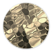 Rundungen in Bronzefarben, glänzendes helles Gold? Keramikknauf (Vorderseite)