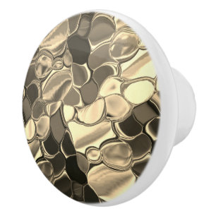 Rundungen in Bronzefarben, glänzendes helles Gold? Keramikknauf