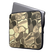 Rundungen in Bronzefarben, glänzendes helles Gold? Laptopschutzhülle (Vorderseite Links)