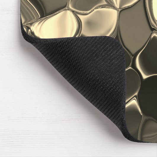 Rundungen in Bronzefarben, glänzendes helles Gold? Mousepad (Ecke)