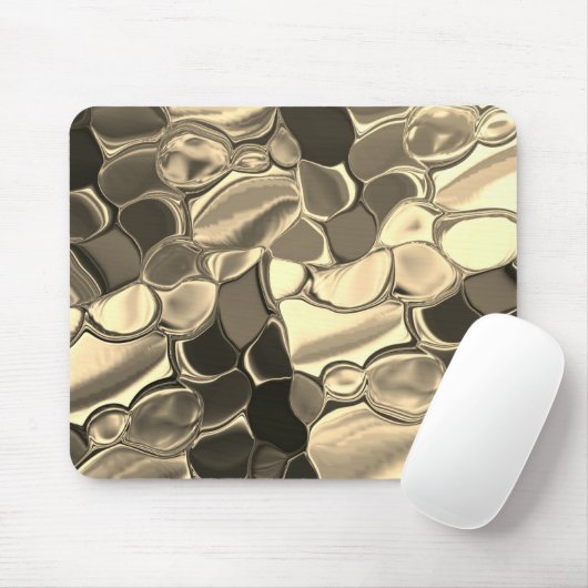 Rundungen in Bronzefarben, glänzendes helles Gold? Mousepad (Mit Mouse)