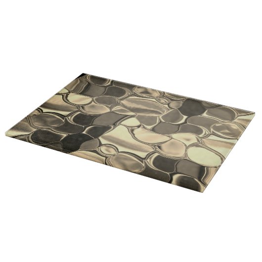 Rundungen in Bronzefarben, glänzendes helles Gold? Schneidebrett (Ecke)