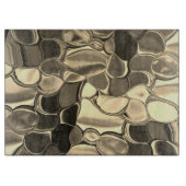 Rundungen in Bronzefarben, glänzendes helles Gold? Schneidebrett (Vorderseite)