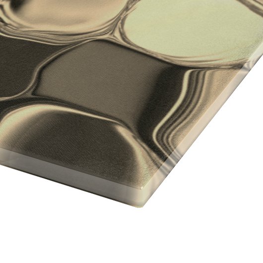 Rundungen in Bronzefarben, glänzendes helles Gold? Schneidebrett (Ecke)