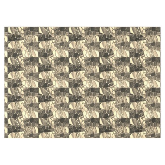 Rundungen in Bronzefarben, glänzendes helles Gold? Tischdecke (Vorderseite (Horizontal))