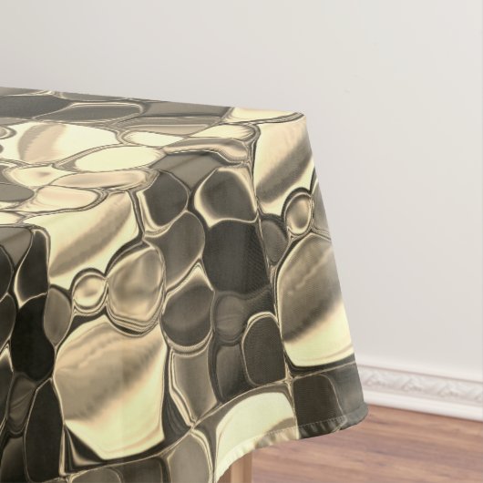 Rundungen in Bronzefarben, glänzendes helles Gold? Tischdecke (Beispiel)