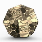 Rundungen in Bronzefarben, klares Gold, glänzend Fotoblock (Vorderseite)