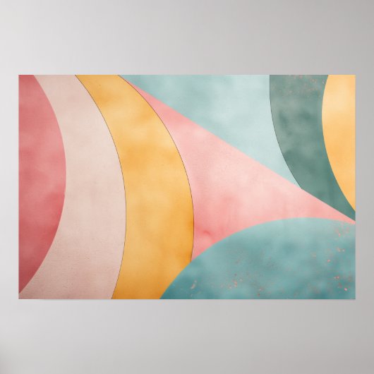 Rundungen in hellen Farben mit Kopierraum Poster (Vorne)