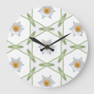 Rundwanduhr - Geometrisches Gänseblümchen-Design Große Wanduhr