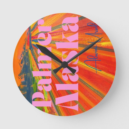 Rundwanduhr Runde Wanduhr (Vorderseite)