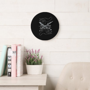 Rundwanduhr   Self-Care-Liniendesign Große Wanduhr
