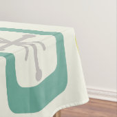 Rundwinkel der MCM des mittleren Jahrhunderts Tischdecke (Beispiel)