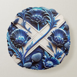 Rundwirbelkissen mit schottischem Design Rundes Kissen