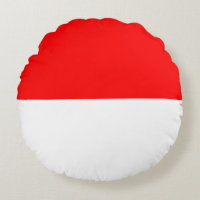 Rundwurfkissen mit Flagge Indonesiens