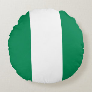 Rundwurfkissen mit Flagge Nigerias Rundes Kissen