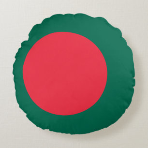 Rundwurfkissen mit Flagge von Bangladesch Rundes Kissen