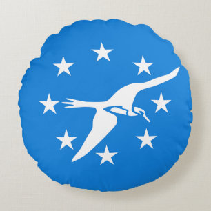 Rundwurfkissen mit Flagge von Corpus Christi USA Rundes Kissen