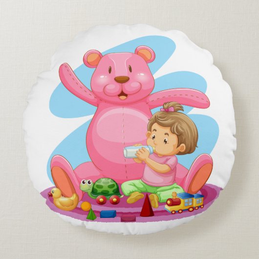 Rundwurfkissen Rundes Kissen (Vorderseite)