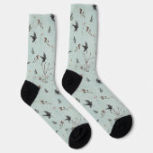 Rune Algiz aus Zweigen und Krähe Socken (Rechts)