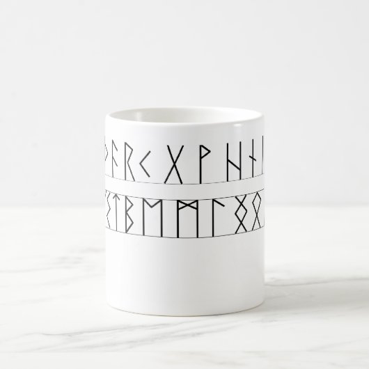 Rune-Ältestes Futhark Kaffeetasse (Mittel)