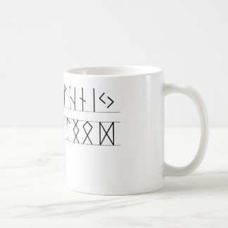 Rune-Ältestes Futhark Kaffeetasse