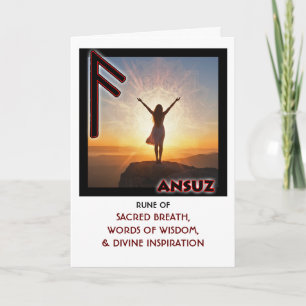Rune Ansuz - Göttliche Inspiration Karte