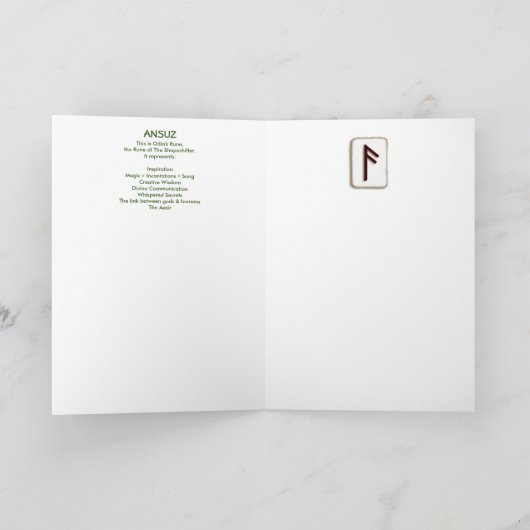 Rune Ansuz - Odin the Shapeshifter - Schlange Karte (Innenseite)
