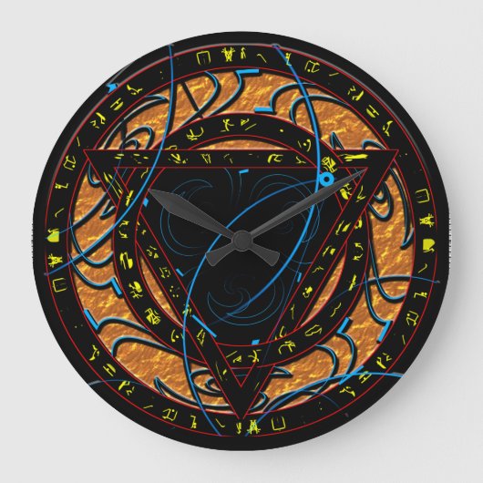 Rune Art 1 Große Wanduhr (Vorderseite)
