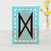 Rune Dagaz - Durchbruchkarte Karte (Gelbe Blume)