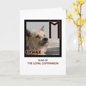 Rune Ehwaz - Loyal Companion - Treue Hund Karte (Gelbe Blume)
