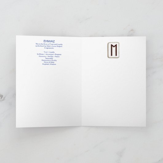 Rune Ehwaz - Loyalität Karte (Innenseite)