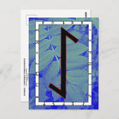 Rune Eihwaz - zentrierte Persianzkarte Postkarte (Vorne/Hinten)