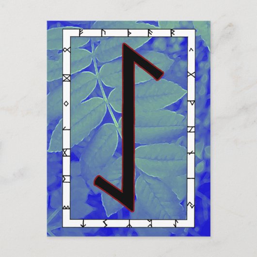 Rune Eihwaz - zentrierte Persianzkarte Postkarte (Vorderseite)